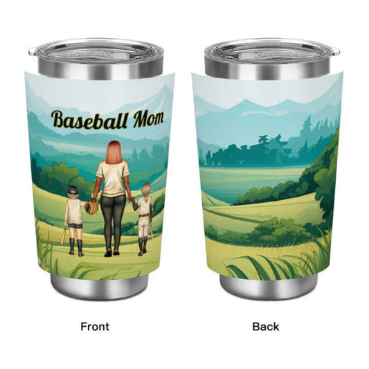 Baseball Mom Personalized Travel Coffee Mug - BuyEcEc