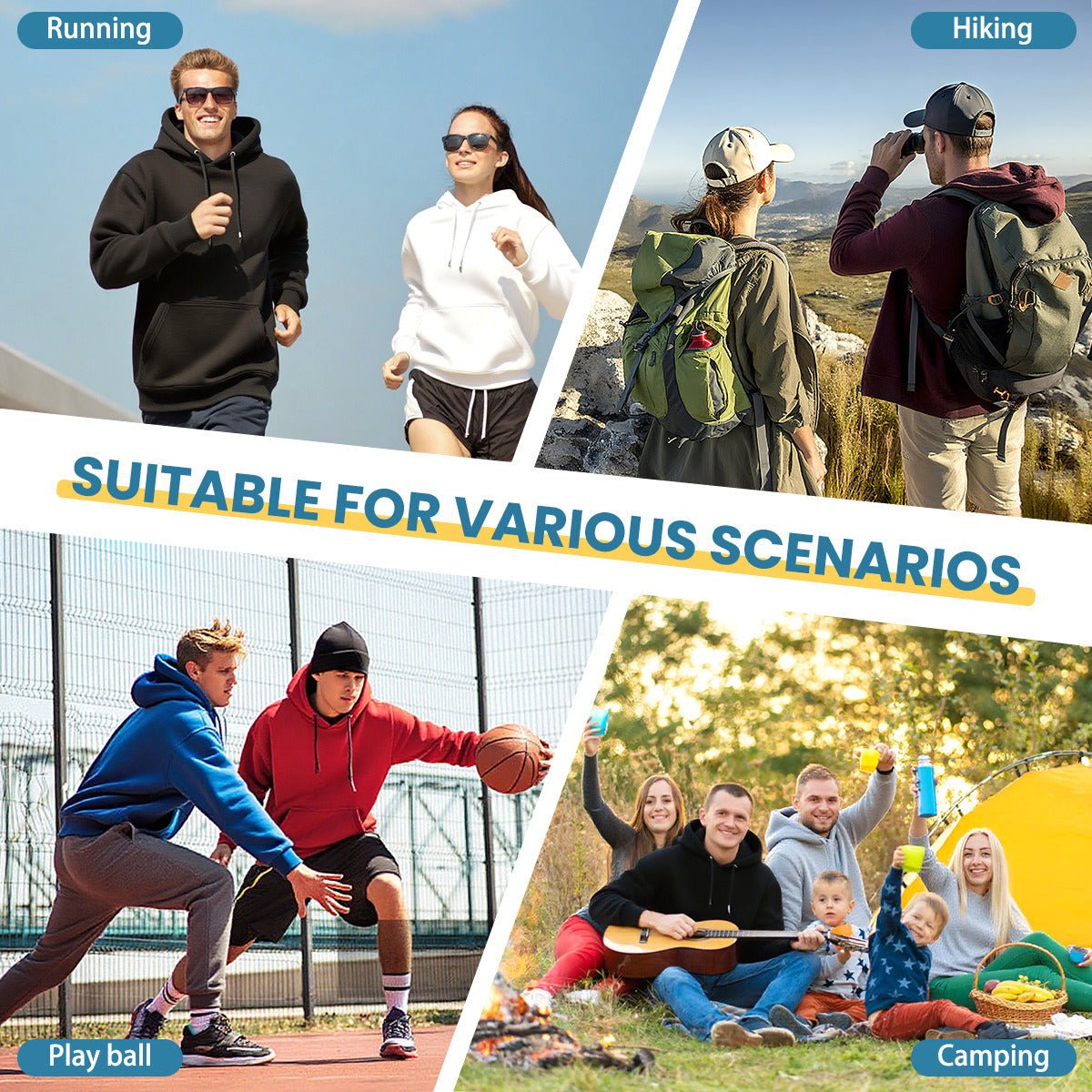 280g Custom Men's Hoodies - Personalized 6 - Photo & Text Sweatshirt - BuyEcEc