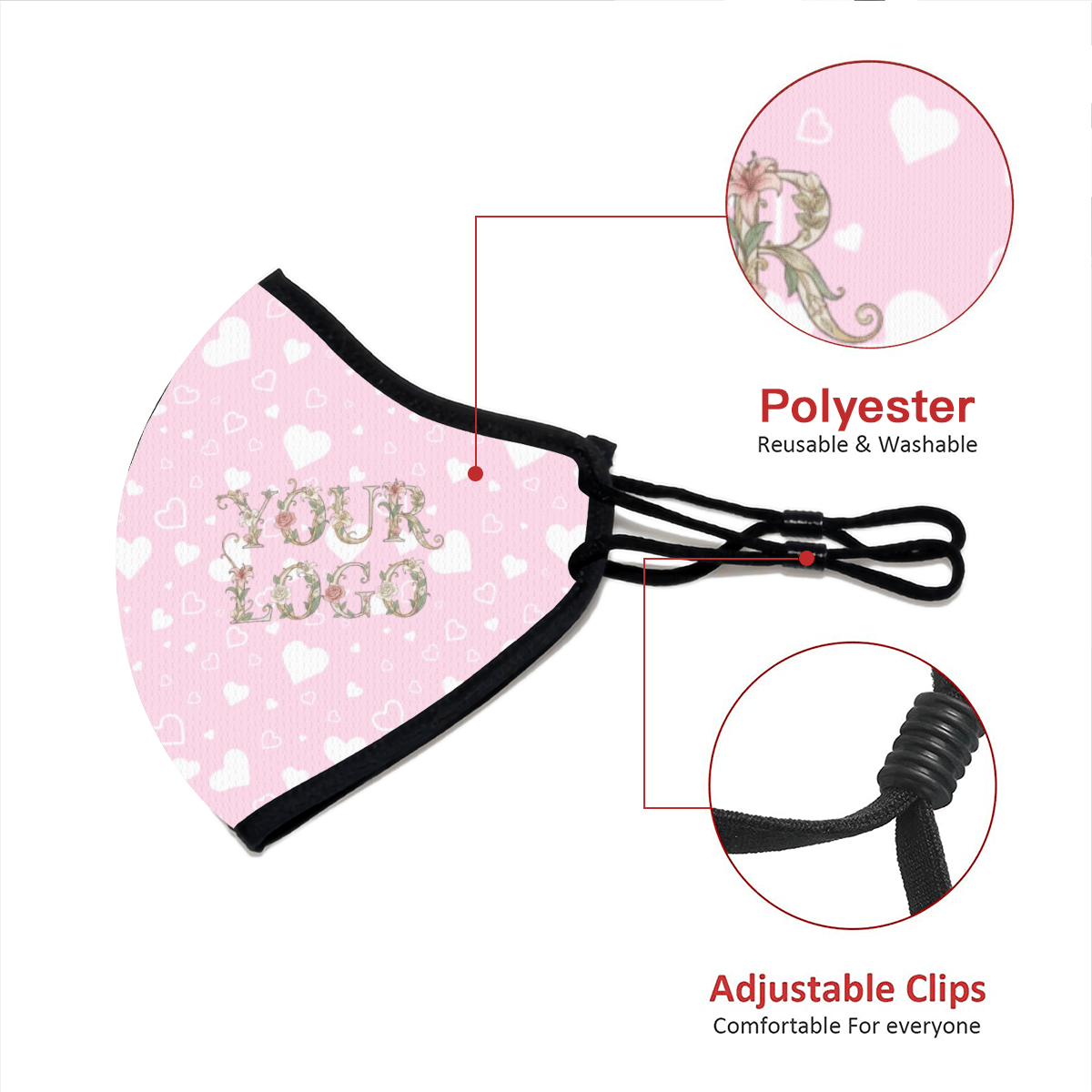Custom Logo & Name Cup Mask - Face Mask - BuyEcEc