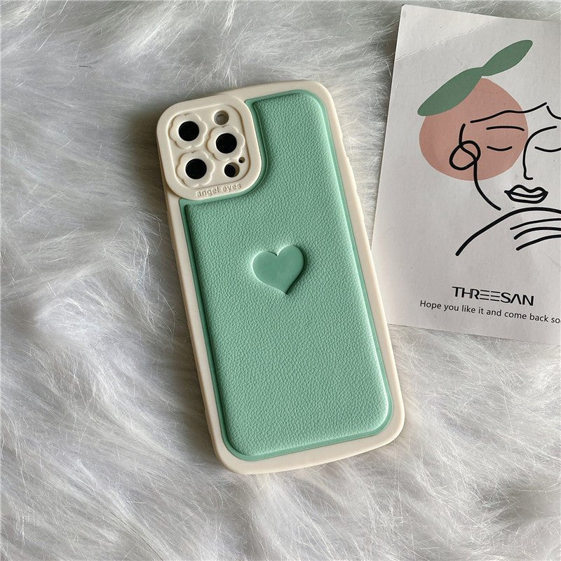 iPhone Case Cover Embossed Love Heart Faux Leather - iphoneCases - BuyEcEc