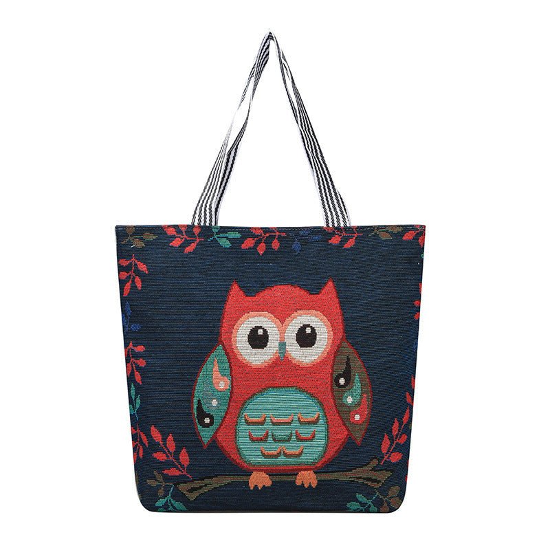 Owl Animal Canvas Tote Bag - ToteBags - BuyEcEc