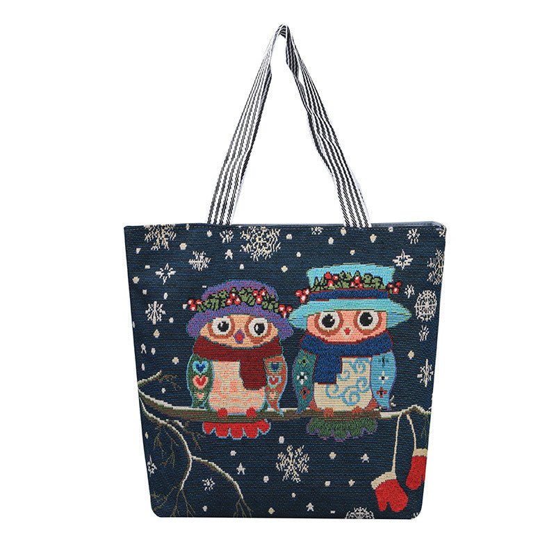 Owl Animal Canvas Tote Bag - ToteBags - BuyEcEc