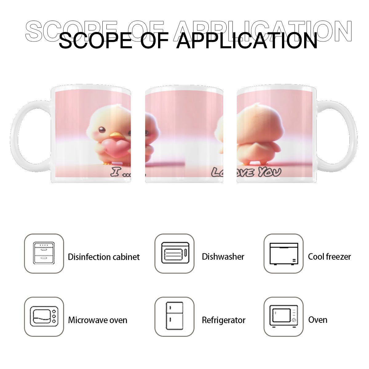 Personalized Adorable Baby Animals Holding a Heart 11 Oz Mug - mugs - BuyEcEc