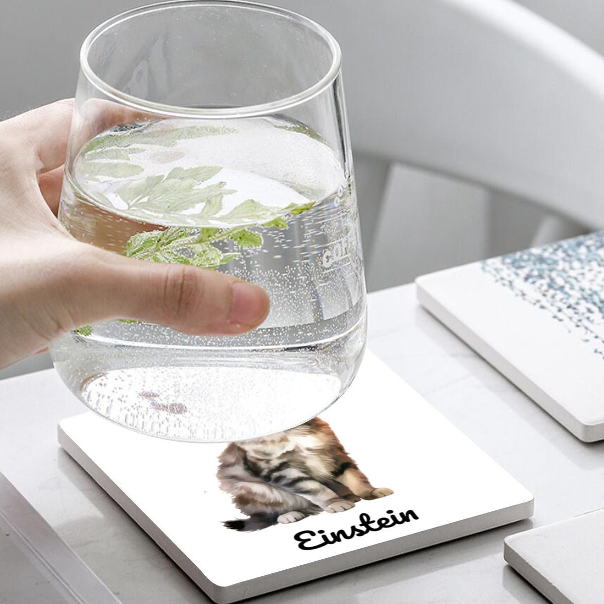 Personalized Cat Breeds Square Coaster - coasters - BuyEcEc