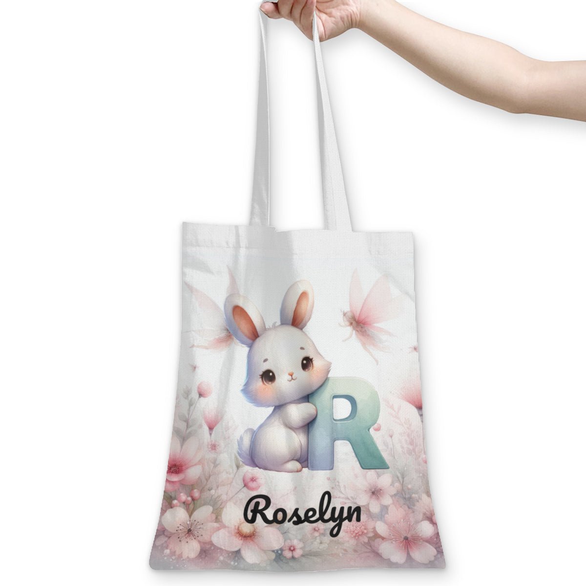 Personalized Cute Animal Alphabet Linen Tote Bag - ToteBags - BuyEcEc