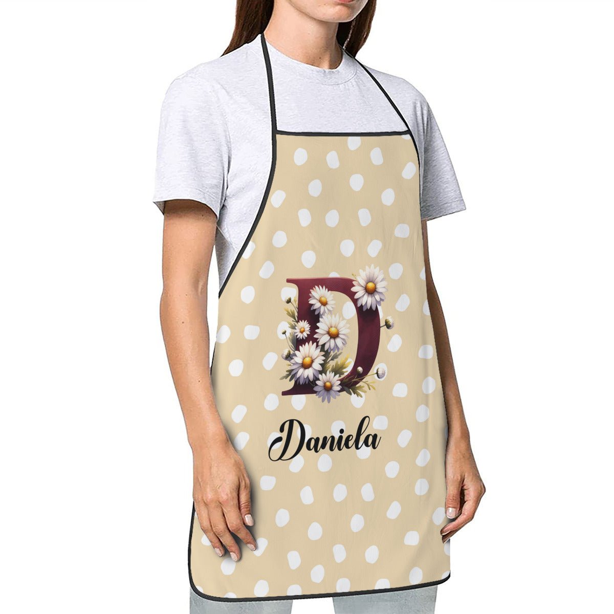 Personalized Daisy Monogram Apron - aprons - BuyEcEc