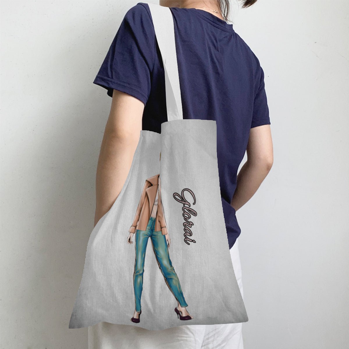 Personalized Fashion Lady Linen Tote Bag - ToteBags - BuyEcEc
