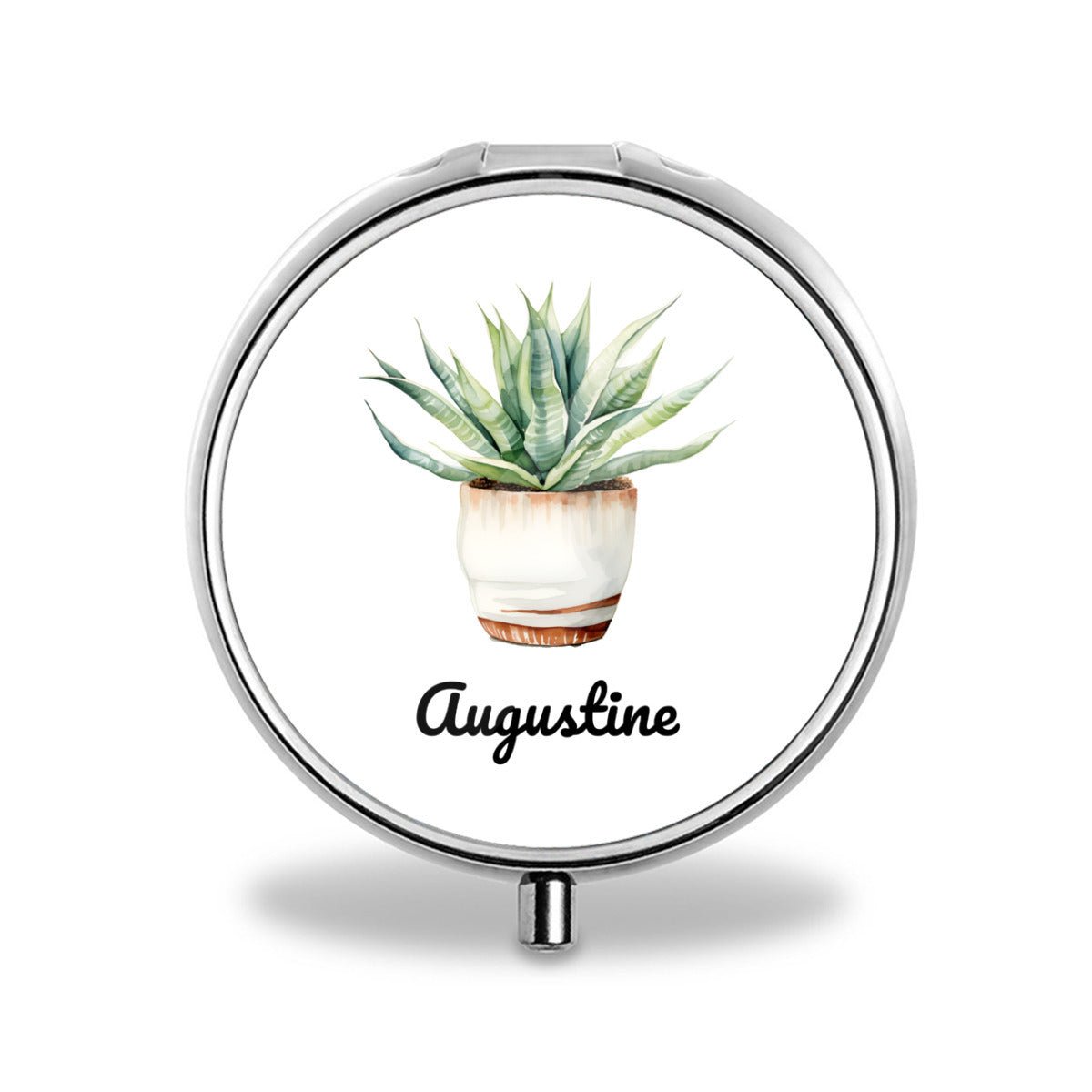 Personalized Succulents Compact Pill Case Box - pillboxes - BuyEcEc