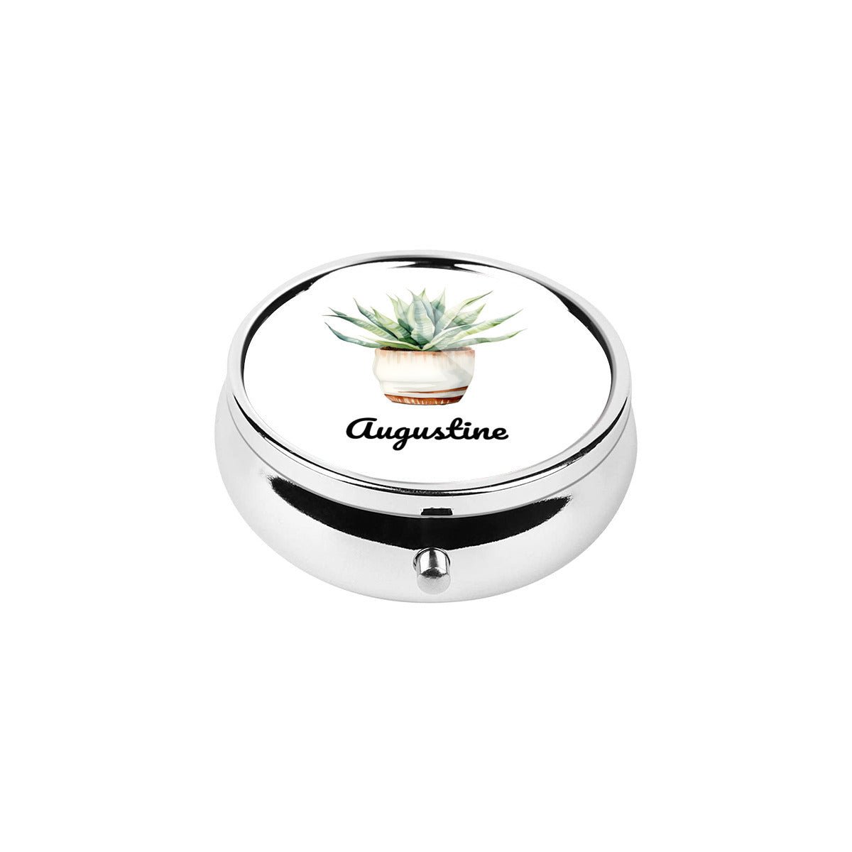 Personalized Succulents Compact Pill Case Box - pillboxes - BuyEcEc