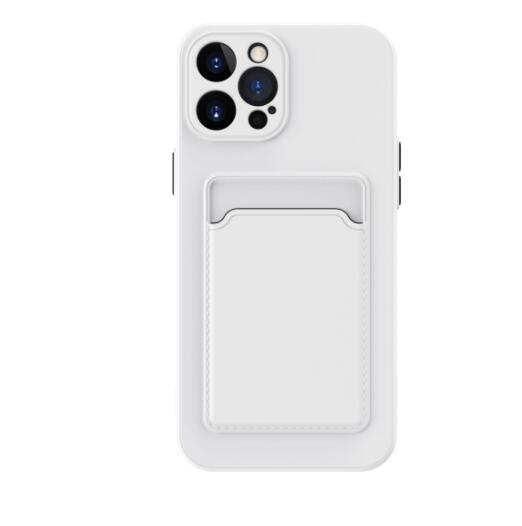 White Pocket Card Holder Color Silicone iPhone Case - iphoneCases - BuyEcEc