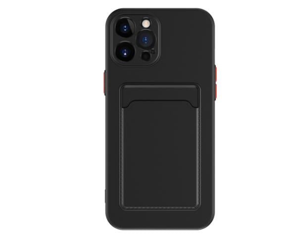 Black Pocket Card Holder Color Silicone iPhone Case - iphoneCases - BuyEcEc