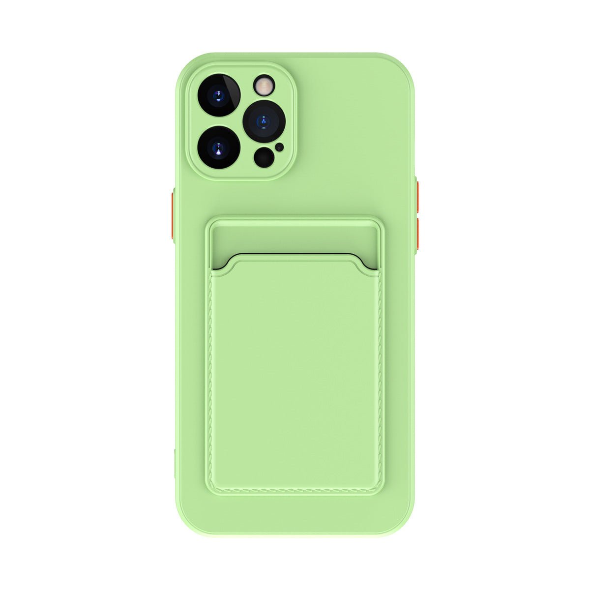 Green Pocket Card Holder Color Silicone iPhone Case - iphoneCases - BuyEcEc