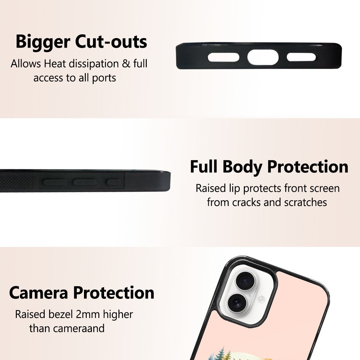 Stylish iPhone 16 Mirror Phone Case Featuring a Forest Deer Scene - iphoneCases - BuyEcEc