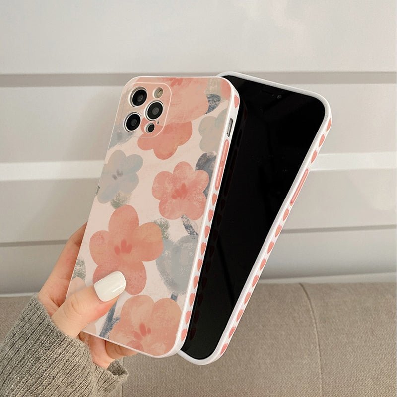 Watercolor flowers Heart on Edges iPhone Case - iphoneCases - BuyEcEc