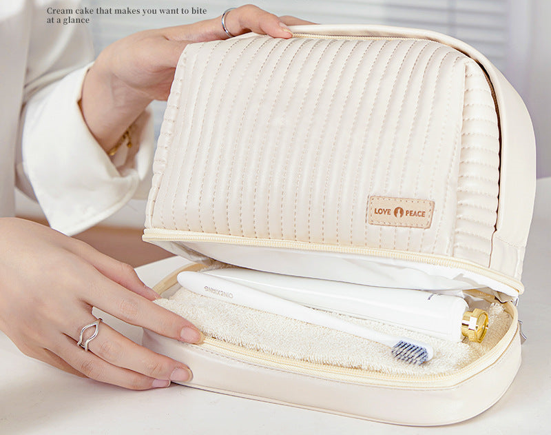 Dry and Wet Larger Double Layer Travel Cosmetic Makeup Organizer Case Bag 067-AA1-0004