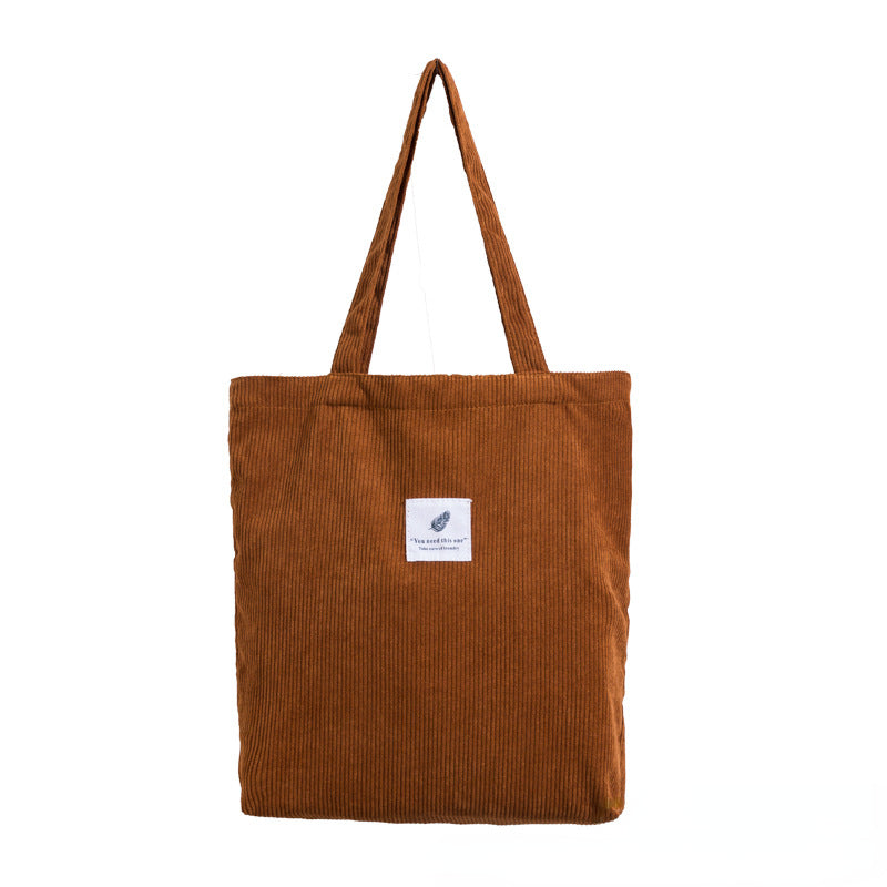 Corduroy Tote Bag Shoulder Bags Messenger Bag Lightweight Handbag Grocery Bag Women Cute Tote Bag Travel Bag for Women 067-AA3-0007