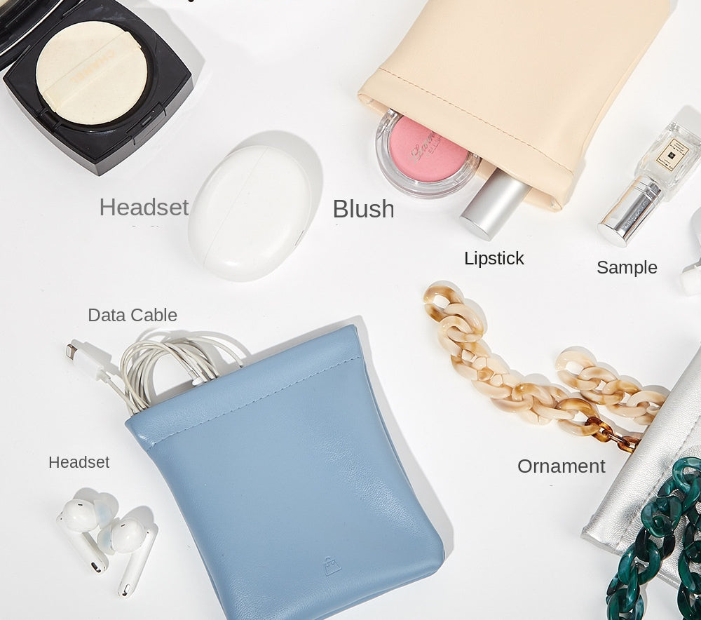 Pocket Cosmetic Bag, Pocket Cosmetic Bag, Portable Make Up Bags for Women Waterproof Mini Multifunctional Storage Bag Makeover Bag Travel Storage, for Cosmetics, Headphones 067-AA9-0004