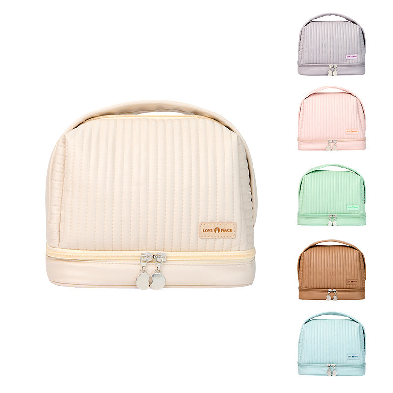 Dry and Wet Larger Double Layer Travel Cosmetic Makeup Organizer Case Bag 067-AA1-0004