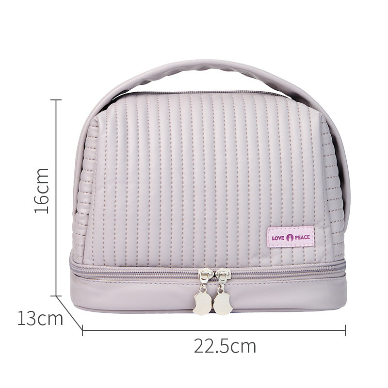 Dry and Wet Larger Double Layer Travel Cosmetic Makeup Organizer Case Bag 067-AA1-0004
