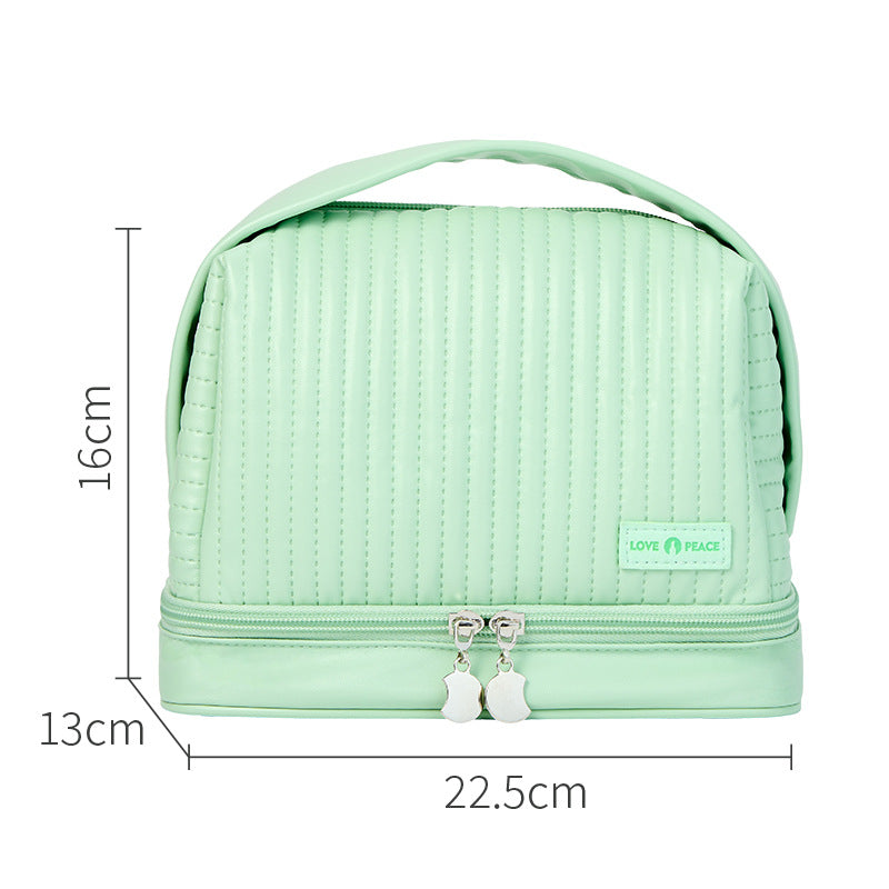 Dry and Wet Larger Double Layer Travel Cosmetic Makeup Organizer Case Bag 067-AA1-0004