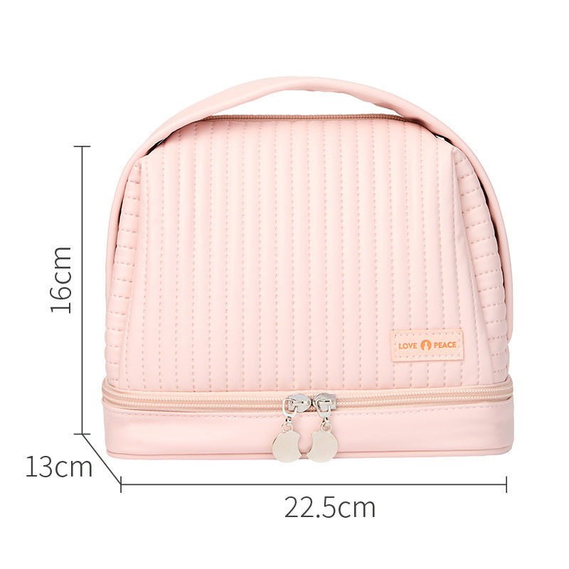 Dry and Wet Larger Double Layer Travel Cosmetic Makeup Organizer Case Bag 067-AA1-0004