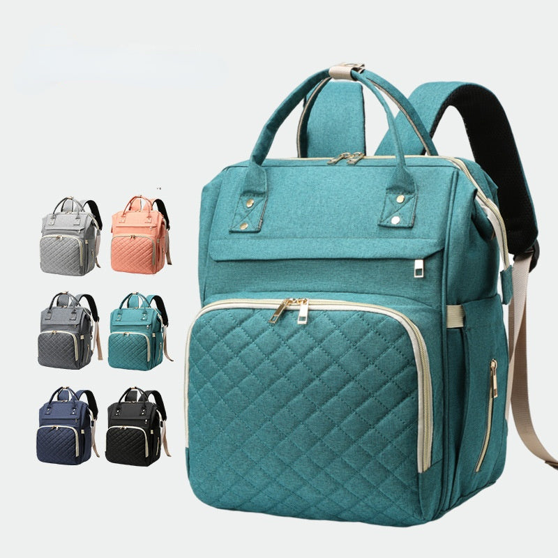 Reusable Diaper Bag Large Capacity Travel Portable Backpack Double Shoulder Foldable Mother Leisure Outdoor Multifunctional Fashion 067-AB1-0002
