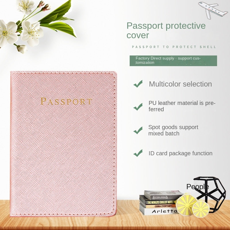 Women Passport Cover Pink Travel Wallet Pu Leather Covers for Passports Travel Organizer Wallet Passport Protector Passport Holder $6.99 070-AA3-0002