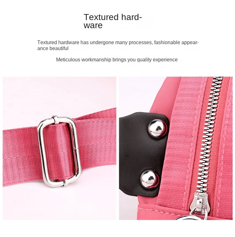 Waterproof Nylon Shoulder Bag For Women Wide Strap Bag Good Quality Shoulder Bag Soft Shell Bag 067-AA3-0021