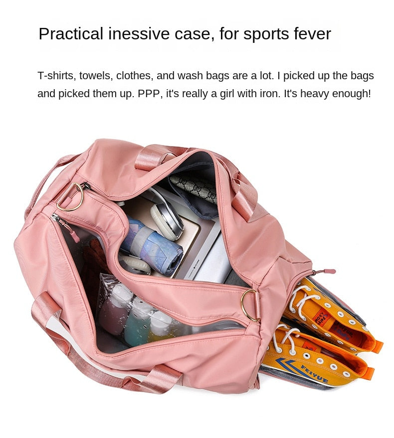 Dry Separated Gym Bag Waterproof Travel Bag with Shoes Compartment Sport Bag for Workout Travel Sports Yoga 067-AB0-0002