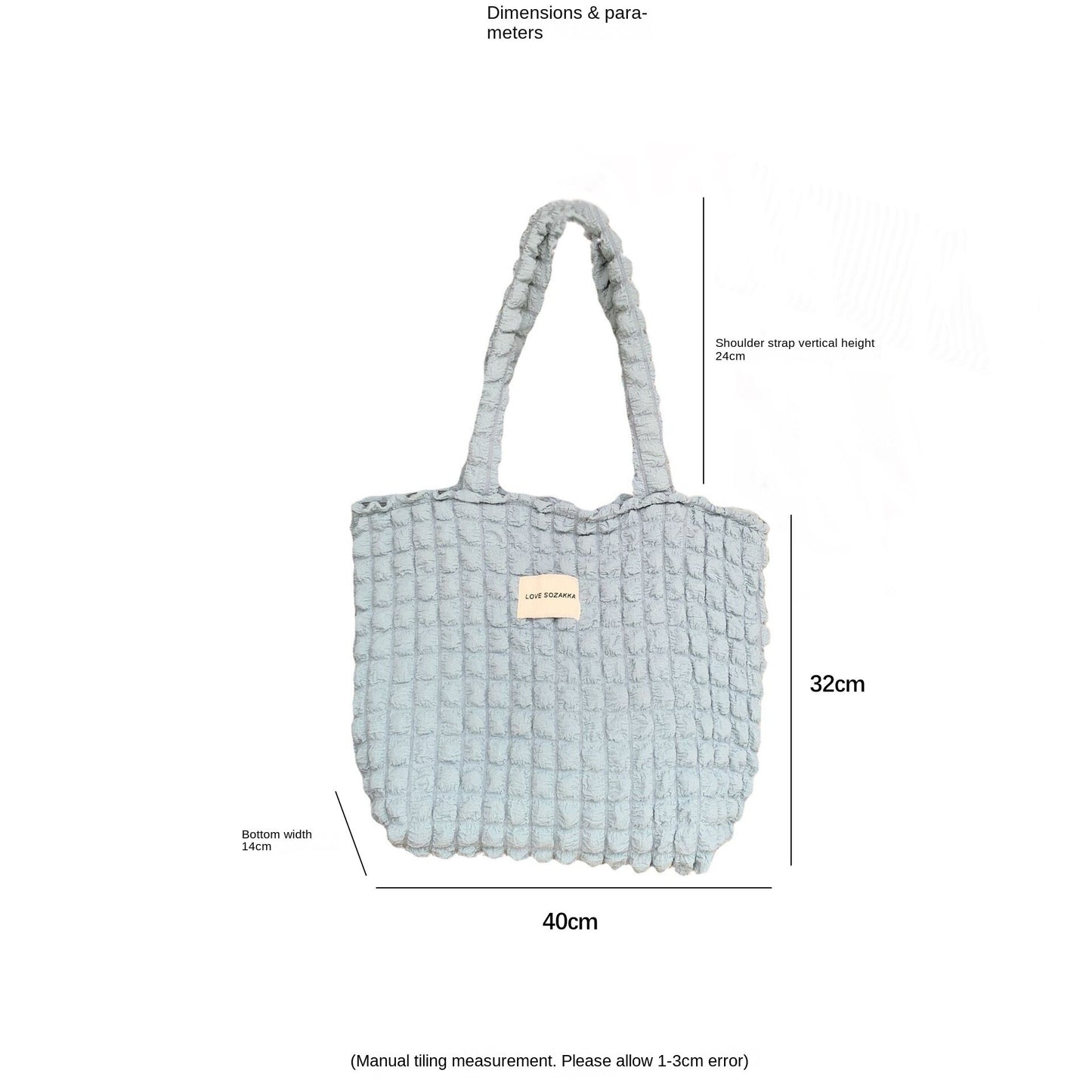 Cute Soft Korean Shoulder Bag For Women Girls Reusable Grocery Shopping Bags Casual Commuter Totes Eco Friendly Female Handbags 067-AA3-0011
