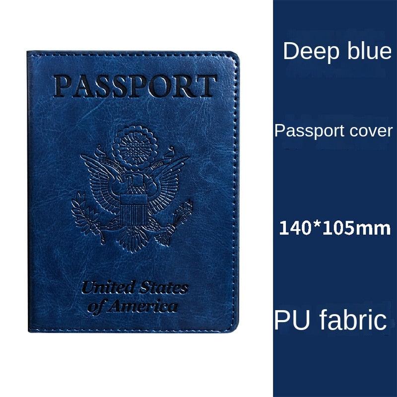 Passport Holder with Vaccine Card Slot, Multifunctional Leather Card Case Travel Accessories 070-AA3-0004