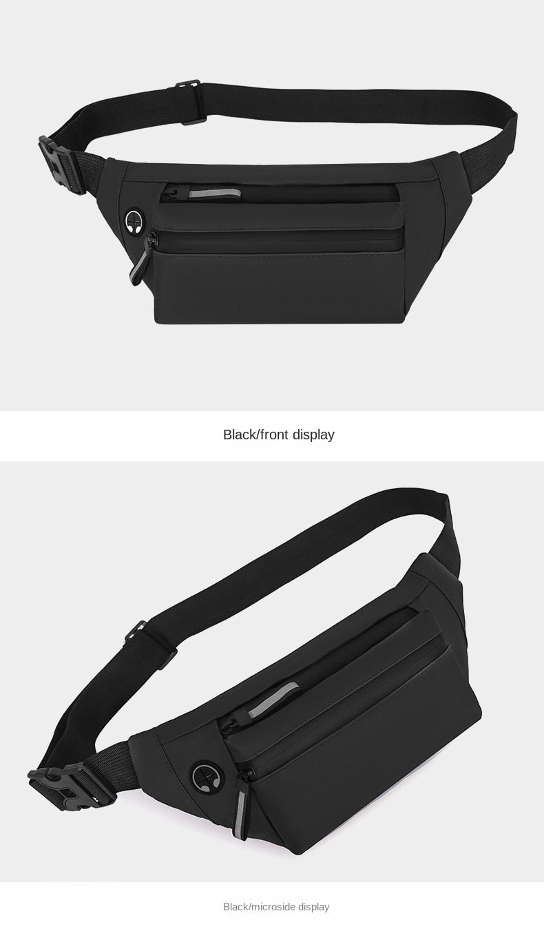 Waterproof Men Sport Waist Bag Reflective Zipper Chest Packs 067-AB2-0001