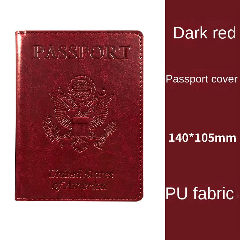 Passport Holder with Vaccine Card Slot, Multifunctional Leather Card Case Travel Accessories 070-AA3-0004