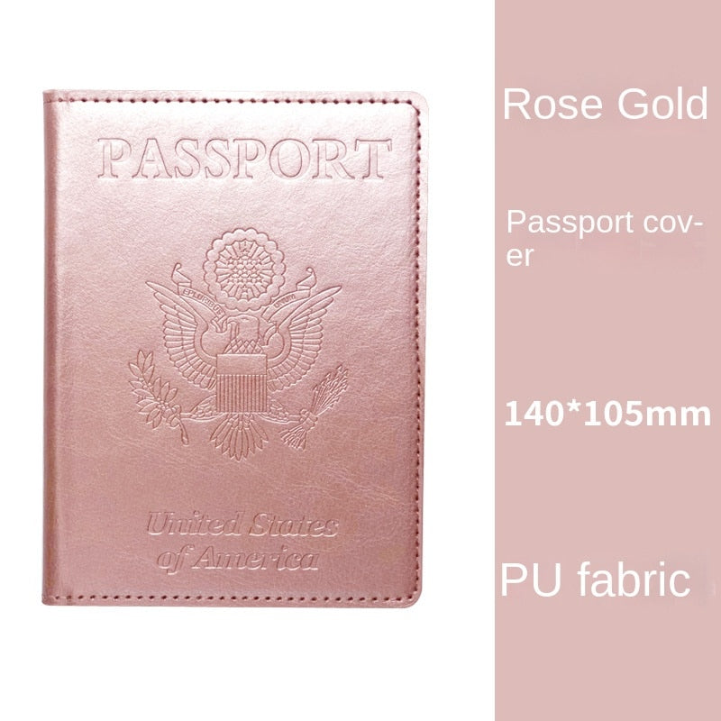 Passport Holder with Vaccine Card Slot, Multifunctional Leather Card Case Travel Accessories 070-AA3-0004