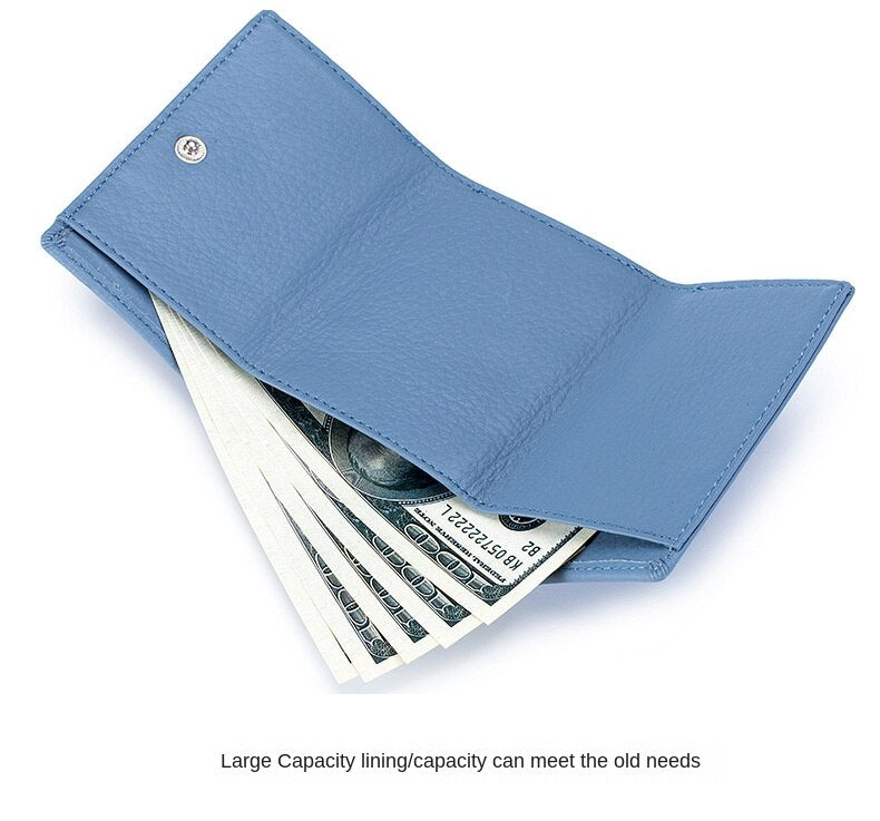 Small Genuine Leather Coin Wallet for Women RFID Blocking Card Holder Clutch Mini Handbag 067-AA9-0002