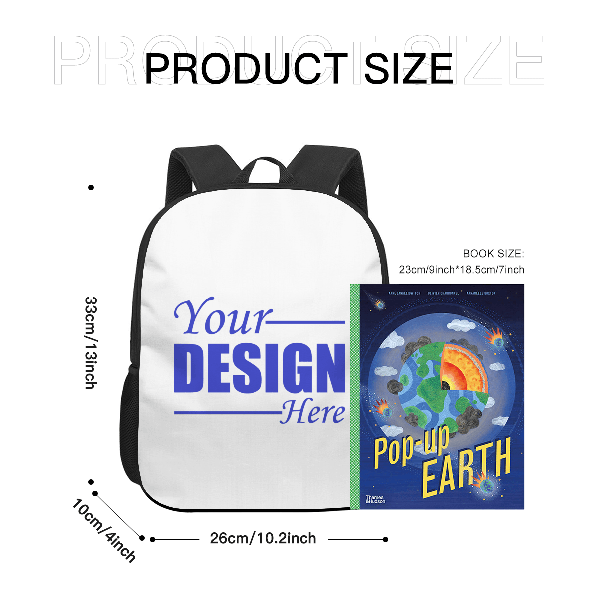 13" Kids' School Backpack – Custom Design - Storage - BuyEcEc
