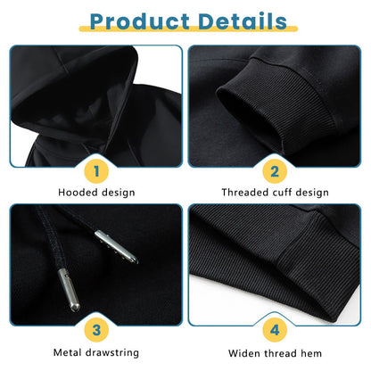 280g Custom Men's Hoodies - Personalized 6 - Photo & Text Sweatshirt - BuyEcEc