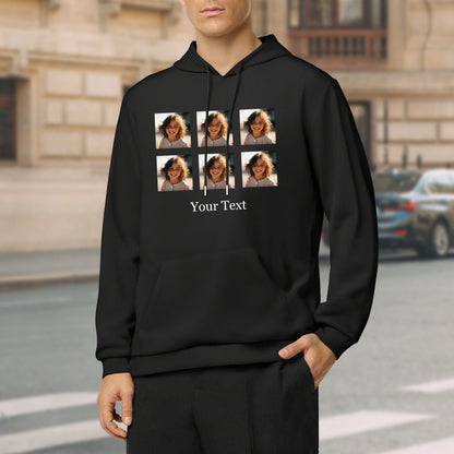 280g Custom Men's Hoodies - Personalized 6 - Photo & Text Sweatshirt - BuyEcEc
