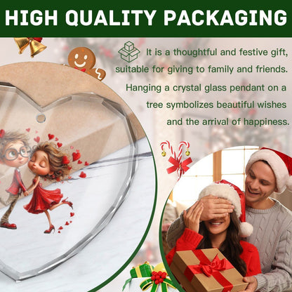 Artistic Crystal Heart Pendant | Designer Glass Ornament | BuyEcEc - Pendants & Ornaments - BuyEcEc