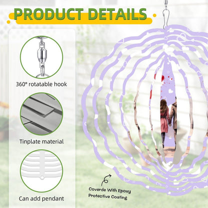 Artistic Mandala Wind Chime | 3D Rotating Snowflake Decor | BuyEcEc - Pendants & Ornaments - BuyEcEc