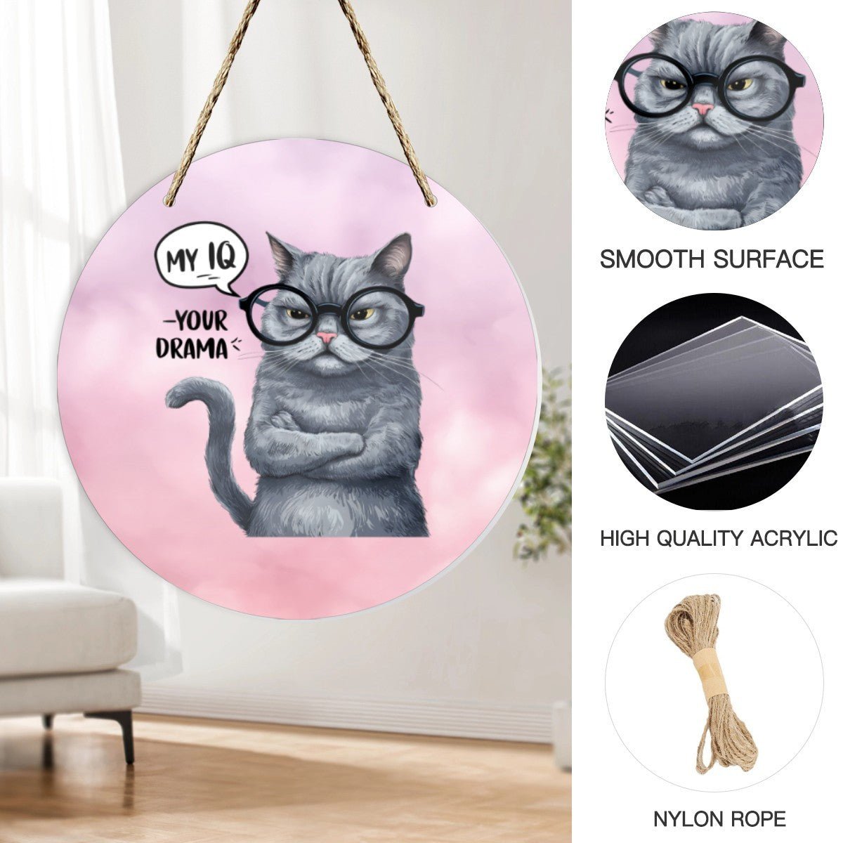  Artistic Round Acrylic Pendant | Mirror Light Catcher | BuyEcEc - Pendants & Ornaments - BuyEcEc