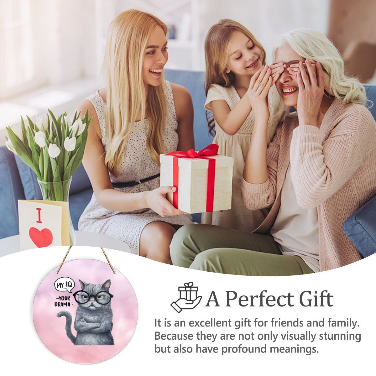  Artistic Round Acrylic Pendant | Mirror Light Catcher | BuyEcEc - Pendants & Ornaments - BuyEcEc