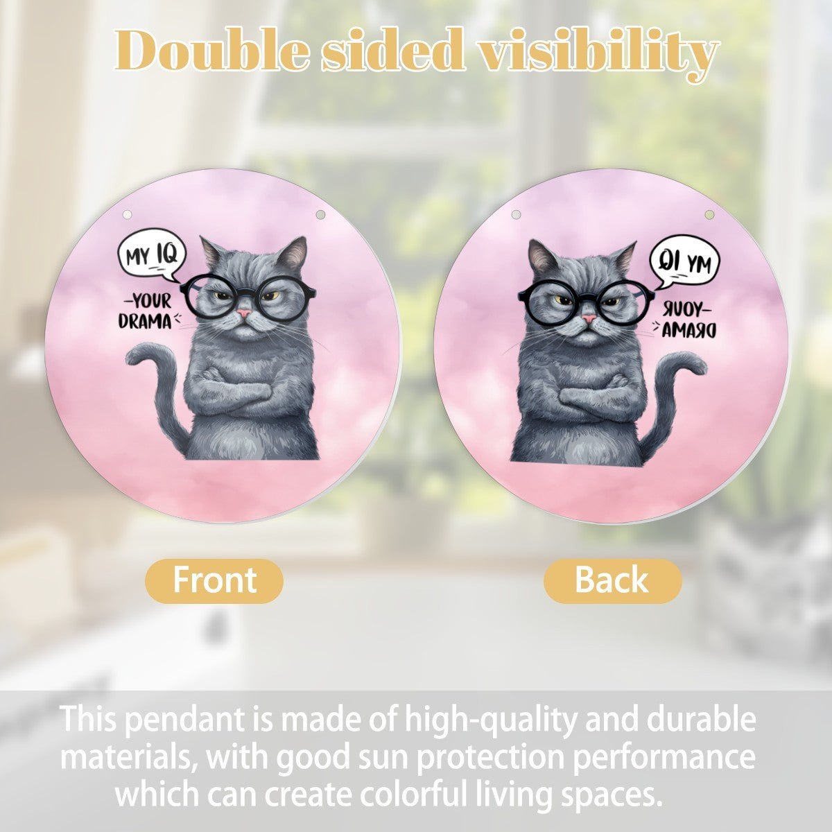  Artistic Round Acrylic Pendant | Mirror Light Catcher | BuyEcEc - Pendants & Ornaments - BuyEcEc