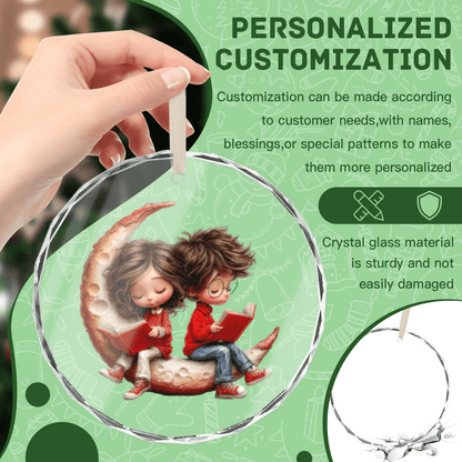 Artistic Round Glass Ornament | Designer Crystal Decor | BuyEcEc - Pendants & Ornaments - BuyEcEc