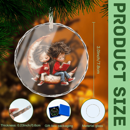 Artistic Round Glass Ornament | Designer Crystal Decor | BuyEcEc - Pendants & Ornaments - BuyEcEc