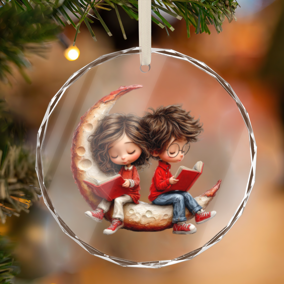 Artistic Round Glass Ornament | Designer Crystal Decor | BuyEcEc - Pendants & Ornaments - BuyEcEc