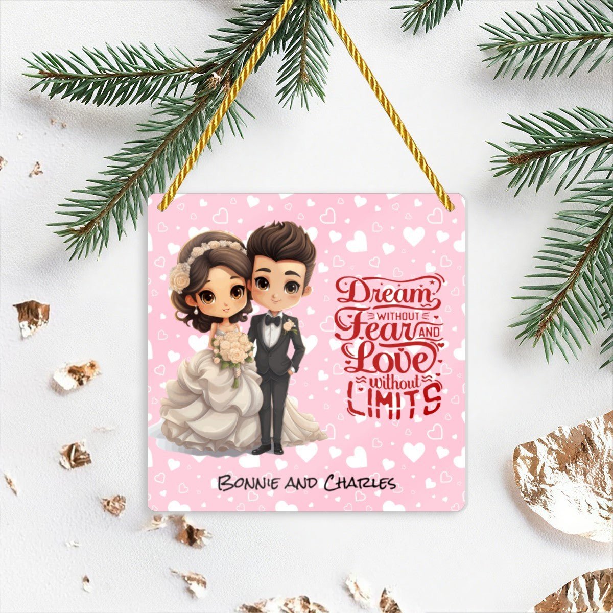 Artistic Square Acrylic Pendant | Designer Romantic Decor | BuyEcEc - Pendants & Ornaments - BuyEcEc