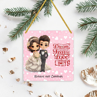 Artistic Square Acrylic Pendant | Designer Romantic Decor | BuyEcEc - Pendants & Ornaments - BuyEcEc