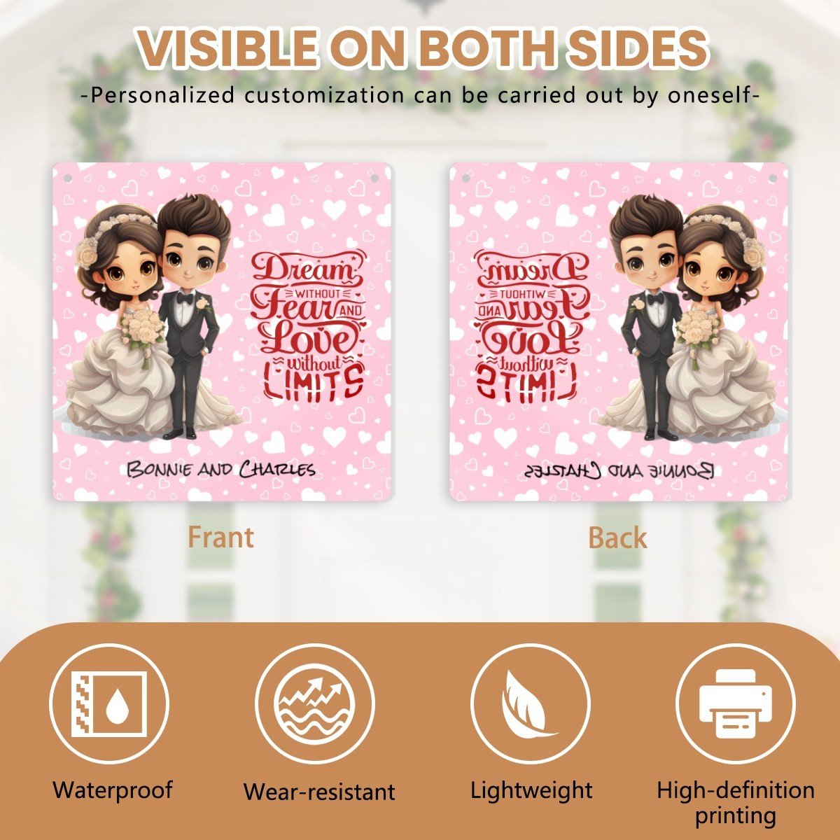 Artistic Square Acrylic Pendant | Designer Romantic Decor | BuyEcEc - Pendants & Ornaments - BuyEcEc