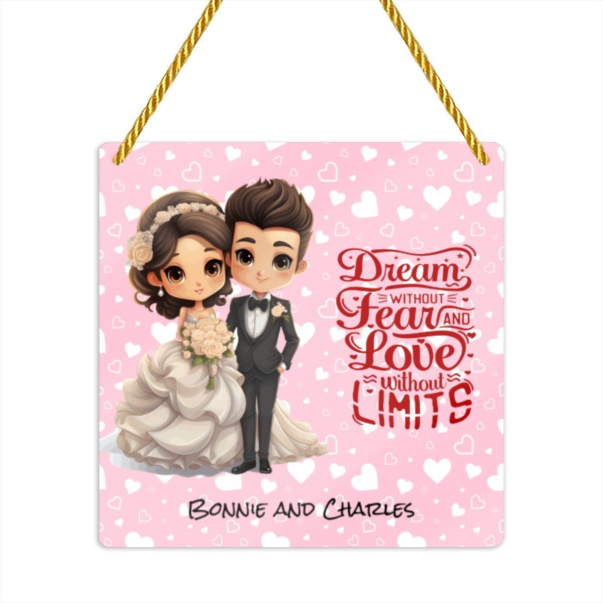 Artistic Square Acrylic Pendant | Designer Romantic Decor | BuyEcEc - Pendants & Ornaments - BuyEcEc